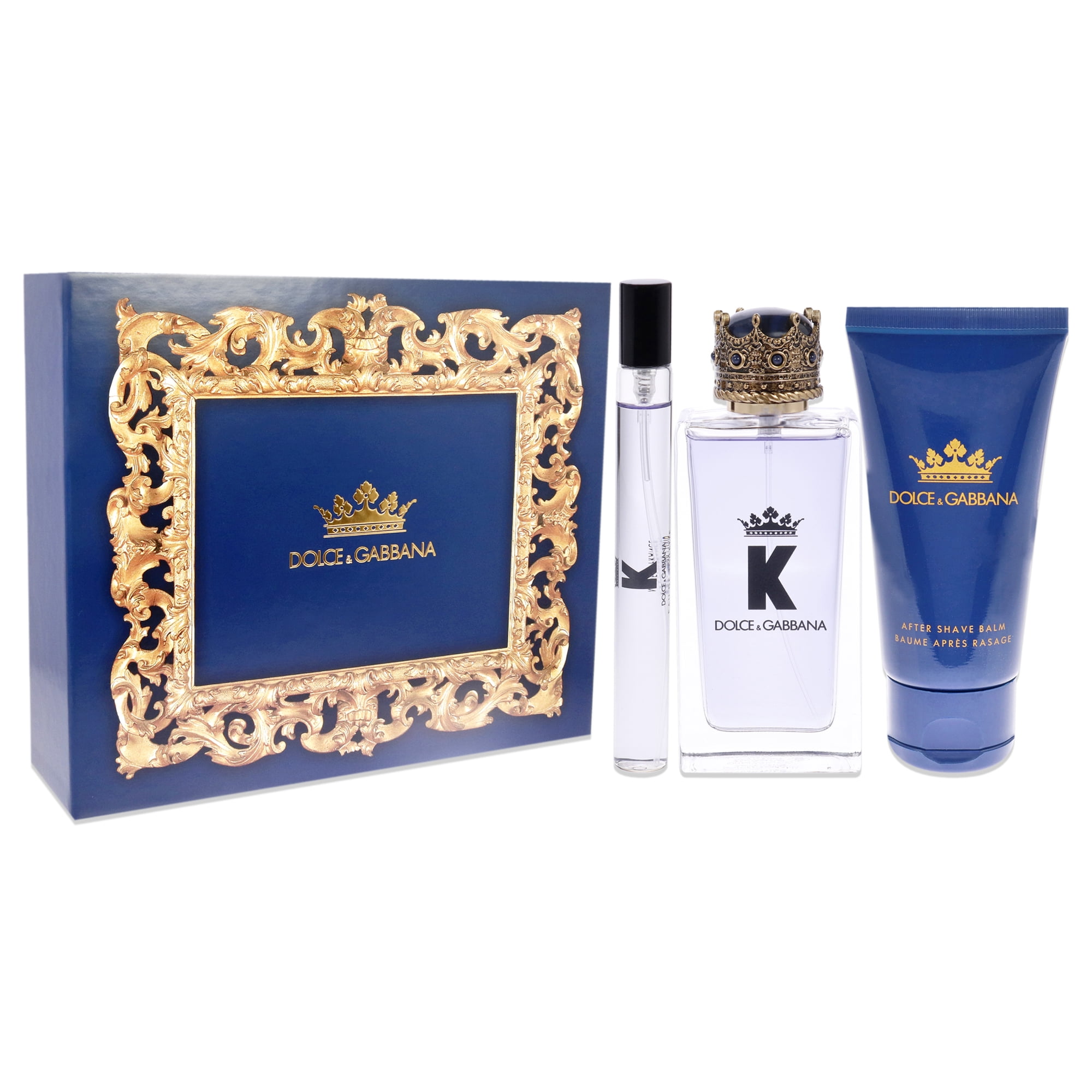 Dolce & Gabbana King Cologne Giftset for Men (3PC)  Oz EDT +  oz  Shower Gel + EDT Mini 