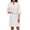 Black, variant on Women Terry Cloth Robes Absorbent Towel Robe Knee Length Soft Bathrobe 3/4 Sleeve Spa Robe with Pockets -