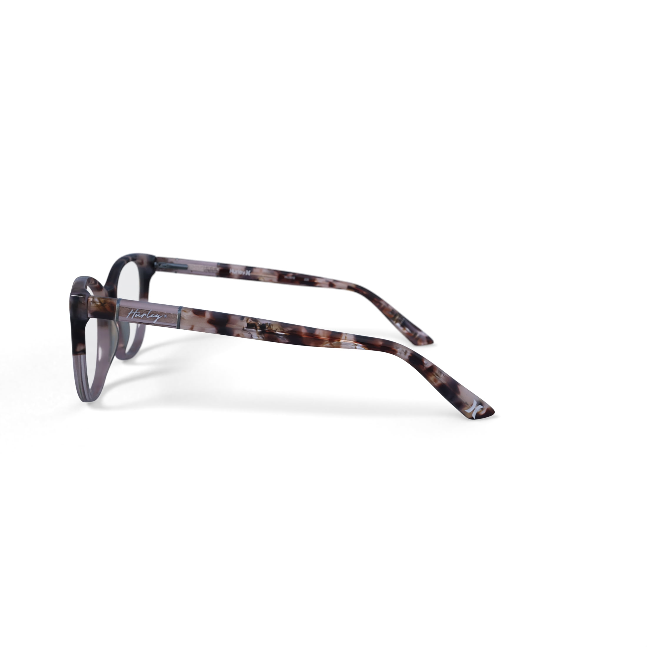 Hurley Womens Kimberly Prescription Eyeglasses with Case, Crystal Nude/Tortoise