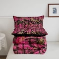 thumbnail image 5 of meiyoeat Pink Camo Print Twin Comforter Sets For Adults,Rustic Farmhouse Hunting Bedding Set For Women,Black Reversible,2Pcs, 5 of 7