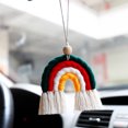 thumbnail image 4 of 1 colgante de arco iris tejido a mano, bolso de pared para el hogar, coche, habitación de los niños, colgante, 4 of 5