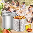 thumbnail image 5 of ARC USA S84B 84QT-21 Gallon Stainless Steel Stock Pot Turkey Fryer Pot Crawfish Pot with Basket Perfect For Holiday Parties., 5 of 7