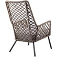 thumbnail image 4 of Afuera Living Modern Fabric/Rope/Metal Outdoor Lounge Chair in Brown, 4 of 7