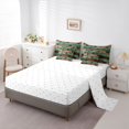 thumbnail image 3 of Homewish Rustic Farmhouse Lodge 7pcs Queen Bedding,Retro Dog Paw Print Bedding Comforter Set Queen,Brown Green,Reversible, 3 of 8