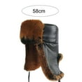 thumbnail image 5 of Dress Choice Men Trapper Hat Winter Trooper Ushanka Ear Flaps Hats Aviator Windproof Thermal Hunting Skiing Cycling Hats Baseball Caps Dad Hats for Cold Weather, 5 of 8