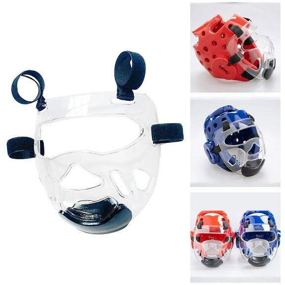 Transparent Taekwondo, Protective Removable Head Cover, Face, Face Guard Thickening for Martial Arts, Sanda, Karate, Sparring, Boxing Adults