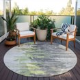 thumbnail image 6 of Addison Rugs Chantille Indoor/Outdoor Transitional Modern Green Washable Round Rug, 8' x 8', 6 of 6