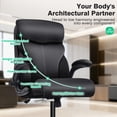 thumbnail image 5 of Dhole Executive Ergonomic Office Chair - High Back Mesh Desk Chair with Lumbar Support, 4D Armrests, Tilt Function & Breathable Mesh for Home Office (Black), 5 of 10