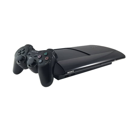 Refurbished Sony PlayStation 3 PS3 Super Slim 250GB Video Game Console Black Controller