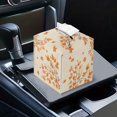 thumbnail image 7 of FUIALDOLG PU Leather Waterproof Tissue Box Holder, Square Napkin Facial Tissues Boxes Dispenser, Thanksgiving Gnome Leaves Home Office Car Tissue Holder Decorative Container, 7 of 7