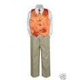 thumbnail image 6 of 4pc Orange Vest & Tie Halloween Party Suit Set Baby Boy Toddler Kid Uniform S-7, 6 of 7