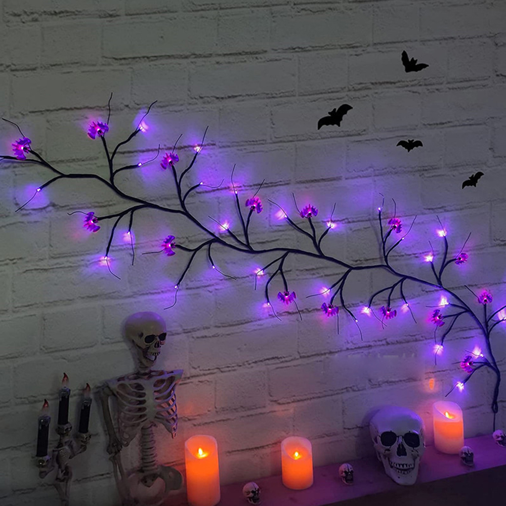 Heitepabg Halloween String Lights, Halloween Spider Pumpkin Bat LED