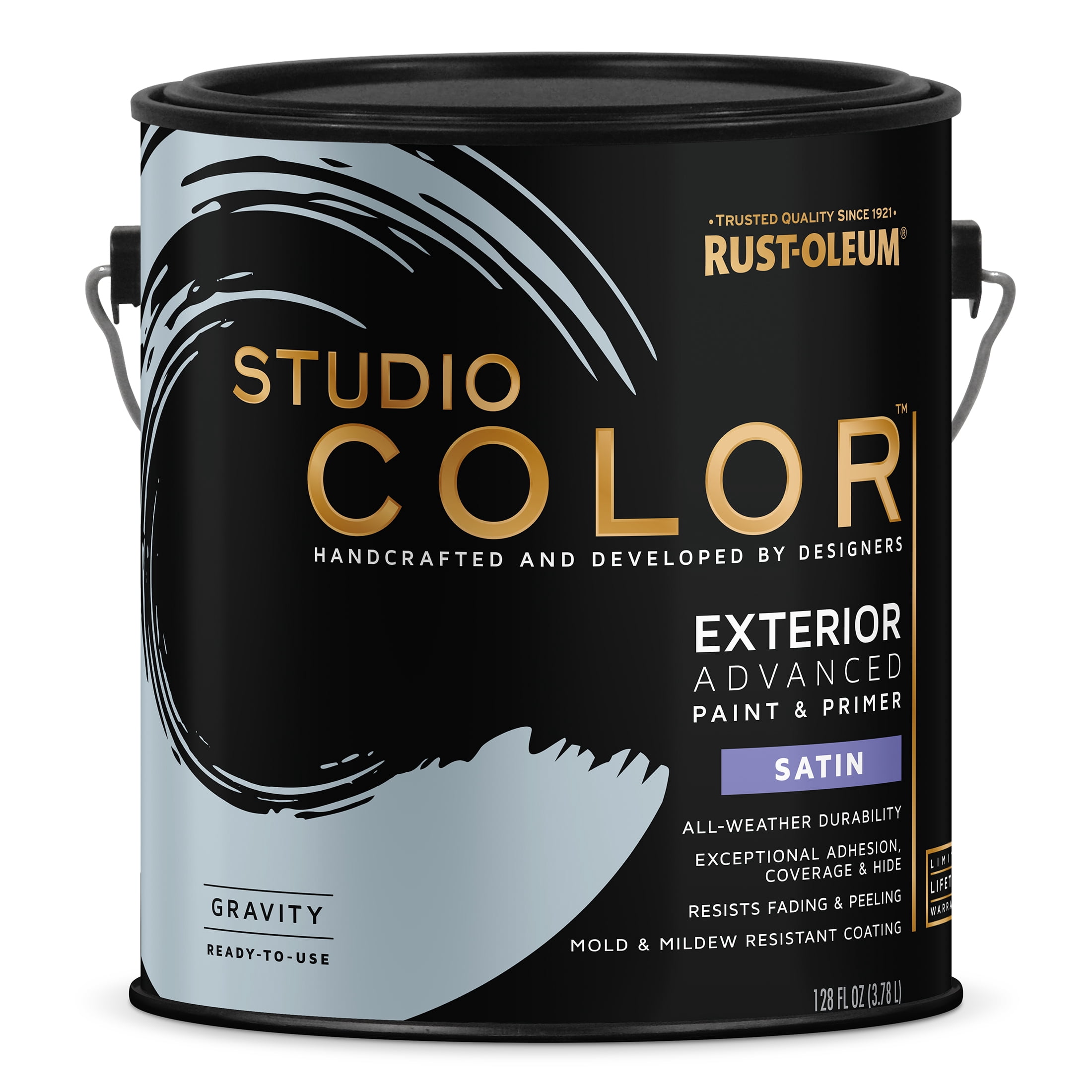 Gravity, Rust-Oleum Studio Color Exterior Paint + Primer, Satin Finish, Gallon