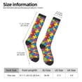 thumbnail image 3 of Womens Autism Awareness Puzzle Piece Pattern Knee High Socks Comfy Thermal Boot Long Socks, 3 of 7