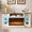Antique White, variant on FlowSun 3-Side Fireplace TV Stand for up to 80'' TVs, Farmhouse Entertainment Center with 36 inch Electric Fireplace & LED Lights,Smoky Cherry