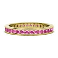 thumbnail image 2 of TriJewels 1.73 ctw Round Pink Sapphire (2.70 mm) Eternity Band in 10K Yellow Gold, 2 of 6