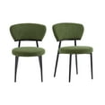 thumbnail image 2 of Irving Modern Upholstered Dining Chairs with Metal Legs, Green, Set of 2, 2 of 8