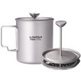 thumbnail image 2 of Titanium Coffee Cup Mug French Press Pot Coffee Maker with LidCamping Cooking Pot, 2 of 6