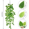 thumbnail image 2 of 4pcs Artificial Hanging Plants 3.6FT Fake Ivy Vine Leaves for Patio Home Bedroom Wedding Indoor Outdoor Wall Decor, 2 of 5