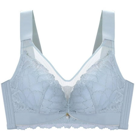 Gnurob Bralettes for Womens Lace Wireless Bra Hide Back Fat lingerie Plus Size Brassiere Adjustable Straps Bralettes Lightly Lined Cups Bralette Everyday Underwear Clearance Saving Green X-Large