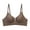 Coffee, variant on Women Sports Bras Wireless No Underwire Solid Color Breathable Comfort Seamless Support for Yoga Workout Large Size Activewear