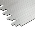 thumbnail image 2 of Linox Stainless Steel 12,09 in. X 11,67 in. X 5 mm Brushed Metal Peel & Stick Wall Mosaic Tiles (6 sq.ft. / case), 2 of 5