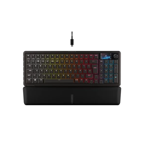 Teclado Gamer Corsair Vanguard 96 LED 96%, Teclado Mecánico, MLX Plasma, alámbrico, USB