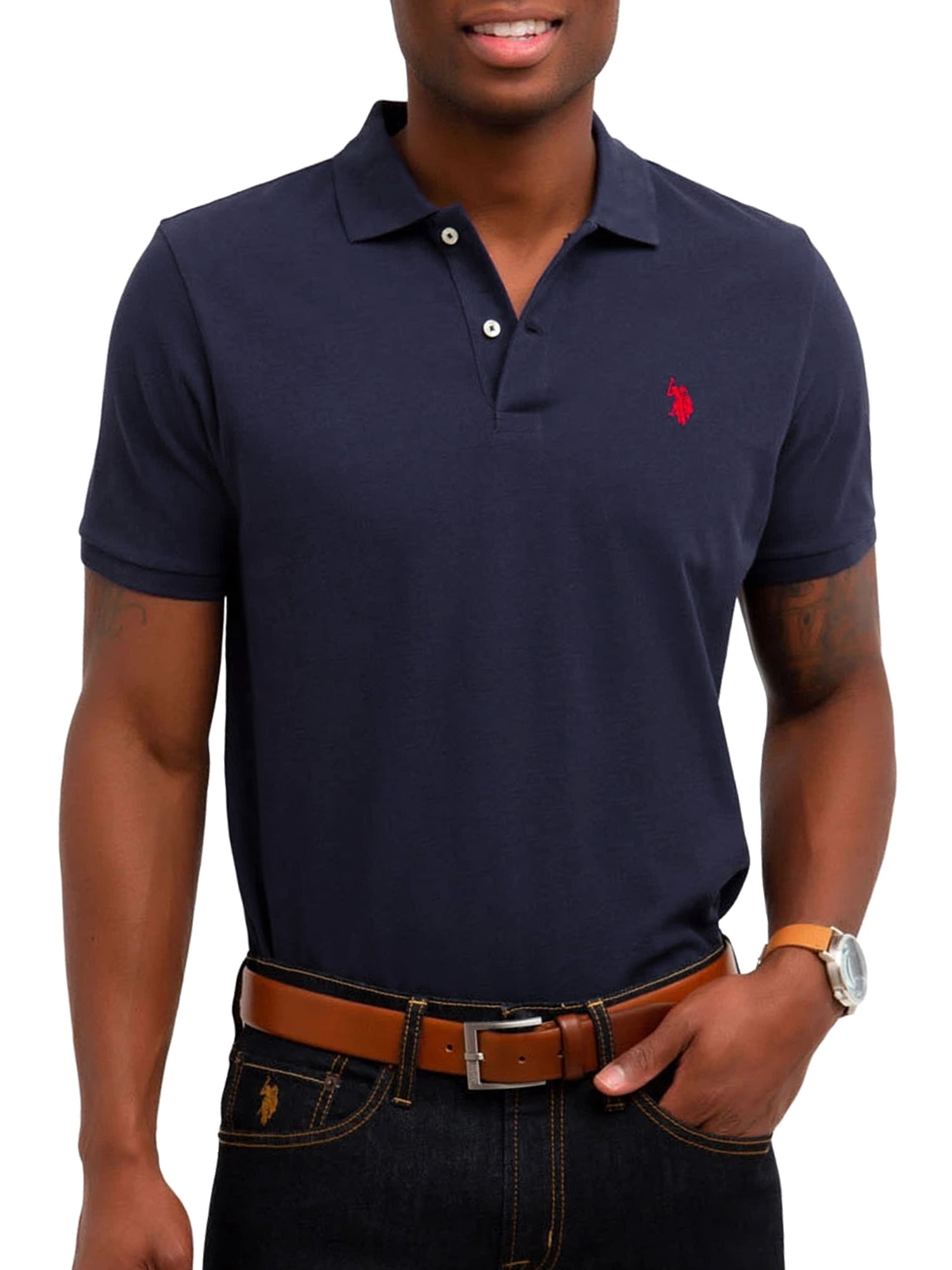 US Polo Assn. Short Sleeve Relaxed Fit Cotton Polo (Men's) 1 Pack ...