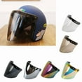 thumbnail image 2 of 3-Snap Helmet Bubble Visor Lens for 3/4 Retro Open Face Motorcycle Helmet, 2 of 20