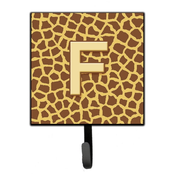 Letter F Initial Monogram - Giraffe Leash or Key Holder