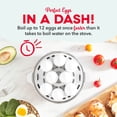 thumbnail image 2 of Dash Deluxe Rapid Egg Cooker for Hard Boiled, Poached, Scrambled Eggs, Omelets, Steamed Vegetables, Dumplings & More, 12 Egg Capacity, with Auto Shut off, White, 2 of 6