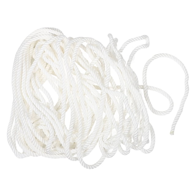 CTIRCHIU Heavy Duty White Nylon Rope for Boat Dock Line and Marine Anchor Applications