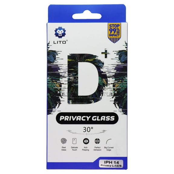 LITO D  Privacy Glass Screen Protector for Apple iPhone 14 (2 Pack)