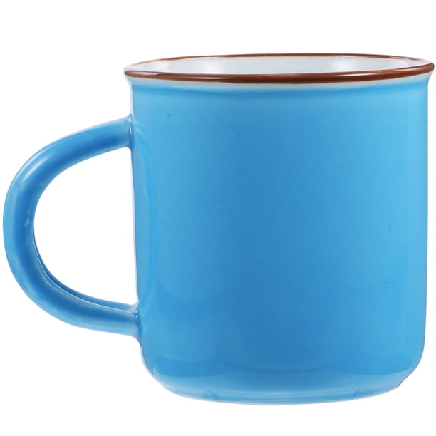 1 taza creativa para beber agua, desayuno, leche y café (azul cielo)