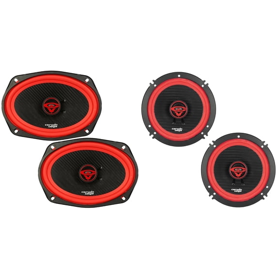 Cerwin Vega Front and Rear 6.5" and 6x9" Coaxial 2Ω Version OEM Upgrade for replacing 2Ω Speakers