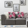 thumbnail image 2 of BANET Throw Pillow Cover Set of 2, Vibrant Colored Free Hand Drawing Style , Decorative Square Covers for Couch Bed &amp; Sofa,Hot Pink Black Grey 24x24in, 2 of 7