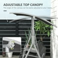 thumbnail image 5 of Resenkos 2-Seater Swing With Canopy & Table, Patio Garden Swing, Poolside Backyard Relaxation, Gray, 5 of 11