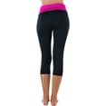 thumbnail image 2 of ToBeInStyle Women's Comfy Capri Yoga Pants with Criss-Cross Design, 2 of 7