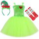 thumbnail image 3 of Disfraz de Papá Noel y Grinch para niña, vestido con tutú de monstruo peludo verde, vestido de Navidad para niña, ropa de Halloween y Navidad, 3 of 5