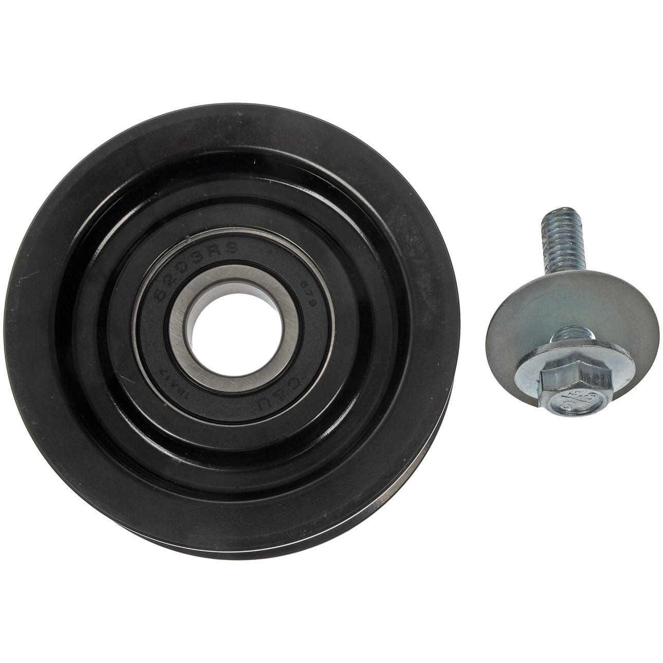 Dorman 419-521 Accessory Drive Belt Idler Pulley for Specific Ford Models, Black
