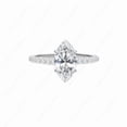 thumbnail image 6 of Cora Jewellery 2CT Marquise Moissanite Simple Solitaire Engagement Ring For Women, 10K White Gold, 6 of 8