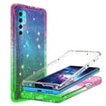thumbnail image 2 of for TCL 20S Glitter Bling Full Body Built In Screen Protector Bumper Case Phone Case PU Shock Bumper Scratch Guard Skin Wrap Slim Cover, 2 of 4