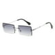 thumbnail image 1 of Las gafas de sol cuadradas sin marco del borde cortado forman las gafas de sol de la tendencia, hechas de PC, plástico, metal, 1 of 5