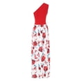 thumbnail image 4 of Lucakuins Vestido de un hombro para mujer, estampado floral / Tie Dye, sin mangas, dobladillo dividido, cintura alta Lucakuins  S-XXL, 4 of 9