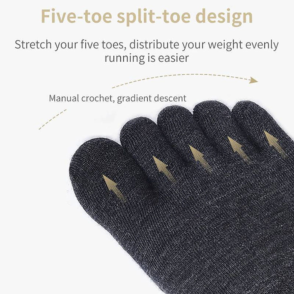 MOHSLEE Mens No Show Toe Socks Running Soft Athletic Five Finger