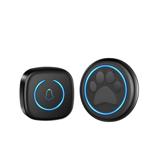 Wireless Touch Pet Doorbell Smart LED Flash Doorbell for Dog Training Wireless Doorbell for Home Office Pet Daily Use US Standard Pet Smart Doorbell