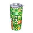 thumbnail image 2 of Kll St Patrick'S Day6 Stainless Steel Vacuum Insulated Coffee Cup 20 Oz Insulated Travel Mug Water Cup With Leak-Proof Straw Lid & Flip Lid,1 Metal Straws,1 Cleaning Brush, 2 of 8
