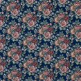 thumbnail image 1 of Designer Fabrics F647 54 Po. Large Marine, Rouge, Vert et Orange, Tissu d'Ameublement Floral, 1 of 1