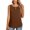 Brown, variant on Babysbule Women Summer Tops Shirts Fashion Women Causal Round Neck Solid Color Sleeveless Elegant T-Shirt Summer Tank Tops
