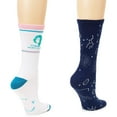 thumbnail image 5 of 2-Pair Virgo Zodiac Sign Crew Socks Casual Socks Unisex Womens & Mens, One Size, 5 of 9